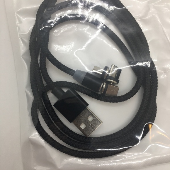 Black Braided Cord Charging Cable Interchangeable - Picture 3 of 3